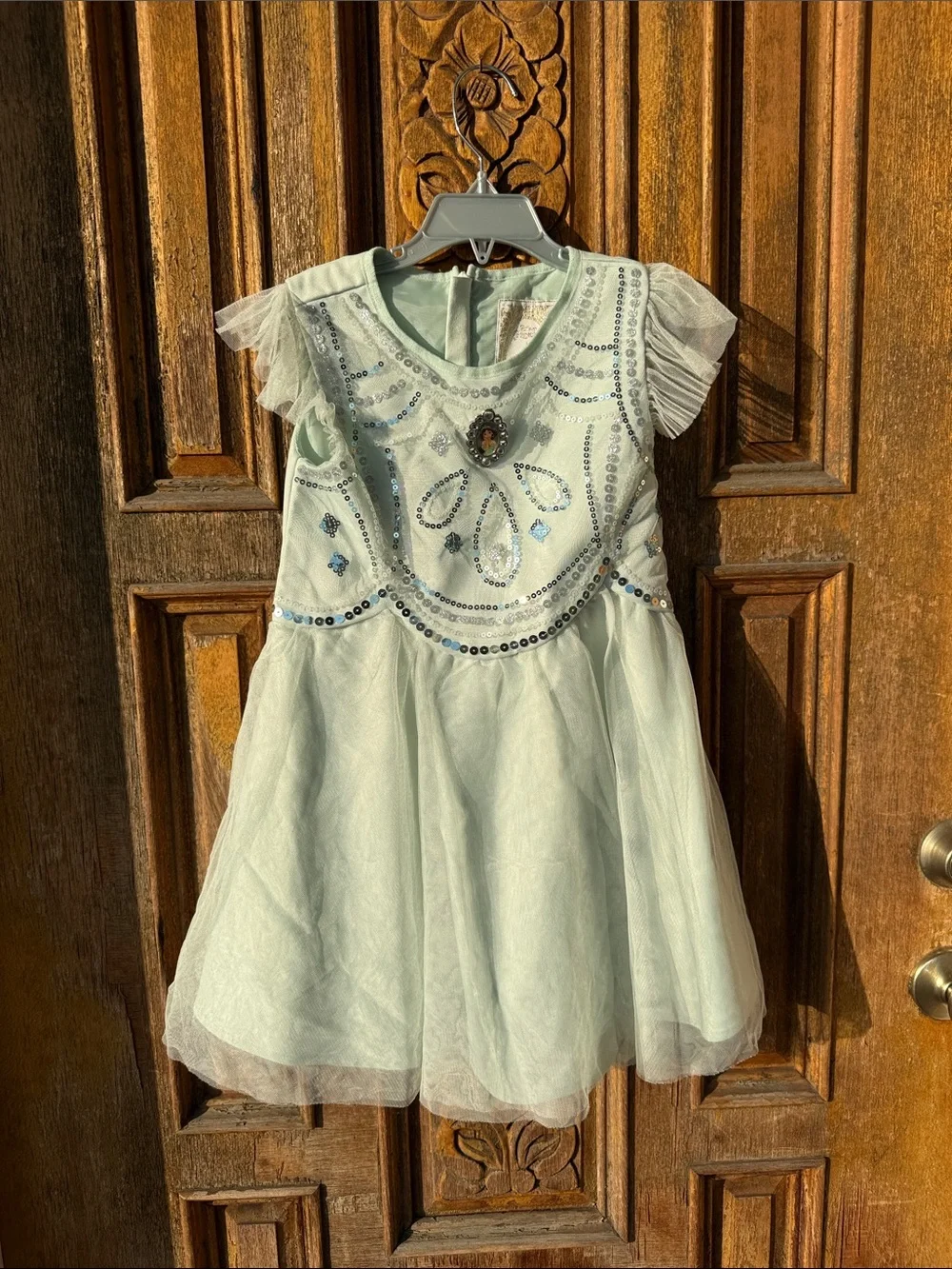Disney Jasmine Dress Light Mint Tulle Party Dress Girls Size 5/6